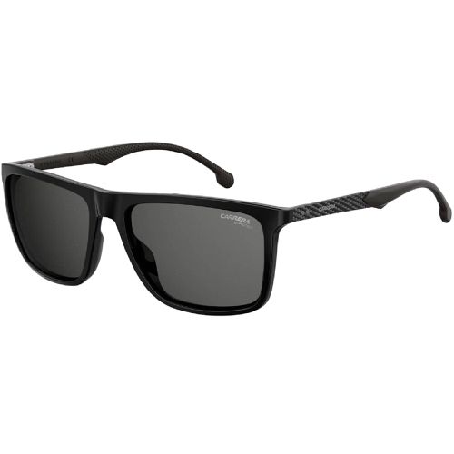 Unisex Sunglasses - Black and Grey Frame Polycarbonate Lens / 8032/S 0807 IR - Carrera - Modalova