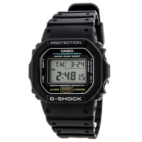 DW5600E-1V Men's G-Shock Digital Black Resin 200M WR Dive Watch - Casio - Modalova