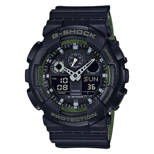 GA100L-1A Men's G-Shock World Time Black Watch - Casio - Modalova