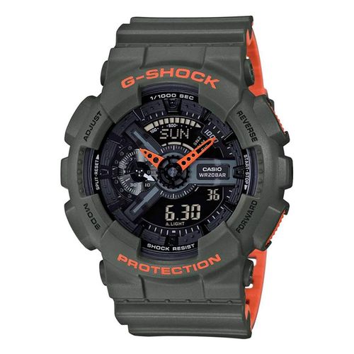 GA110LN-3A G-Shock Men's Green Strap Chrono Dive Watch - Casio - Modalova