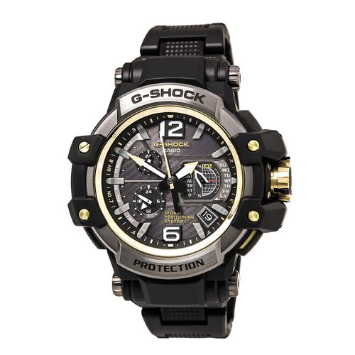 GPW1000FC-1A9 Men's G-Shock Gravity Master GPS Black Resin Bracelet Black Dial Dive Watch - Casio - Modalova