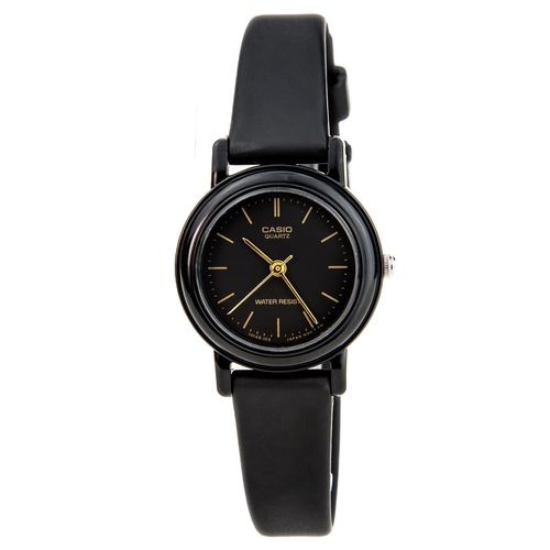 LQ139A-1E Women's Classic Casual Dark Grey Dial Black Resin Strap Watch - Casio - Modalova