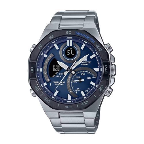 Men's Watch - Edifice Blue Ana-Digi Dial Steel Bracelet Bluetooth / ECB950DB-2A - Casio - Modalova