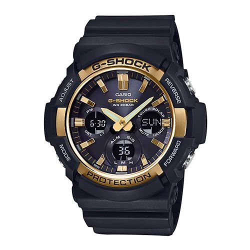 Men's Watch - GAS-100 World Timer Black Analog Digital Dial Strap / GAS100G-1A - Casio - Modalova
