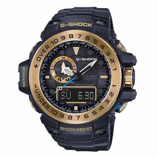 Men's World Time Watch - G-Shock Dive Atomic Ana-Digi Black Dial / GWN1000GB-1A - Casio - Modalova