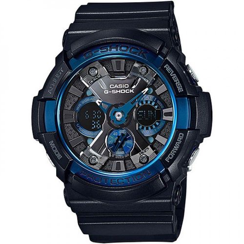 Men's Alarm Watch - G-Shock World Time Dive Ana-Digi Black Dial / GA200CB-1A - Casio - Modalova