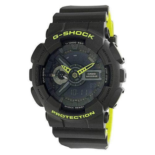 Men's Analog-Digital Watch - G-Shock Grey & Green Strap Dive / GA110LN-8A - Casio - Modalova