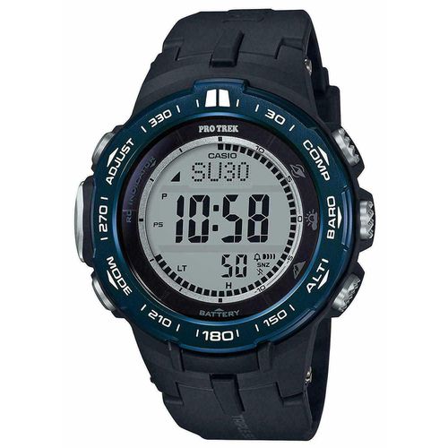 Men's Quartz Watch - Pro Trek Tough Solar Power Black Digital Dial / PRW3100YB-1 - Casio - Modalova