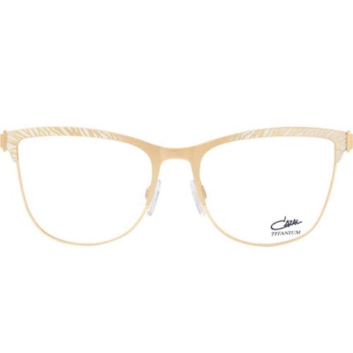 Women's Eyeglasses - Cream/Gold Rectangular Frame Demo Lens / 4257 C001 - Cazal - Modalova