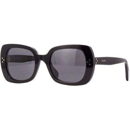 Women's Sunglasses - Dark Grey Lens Shiny Black Cat Eye Frame / CL40188I 01A - Celine - Modalova