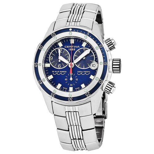 Men's Quartz Watch - DS Blue Ribbon Blue Dial Bracelet / C007.417.11.041.00 - Certina - Modalova