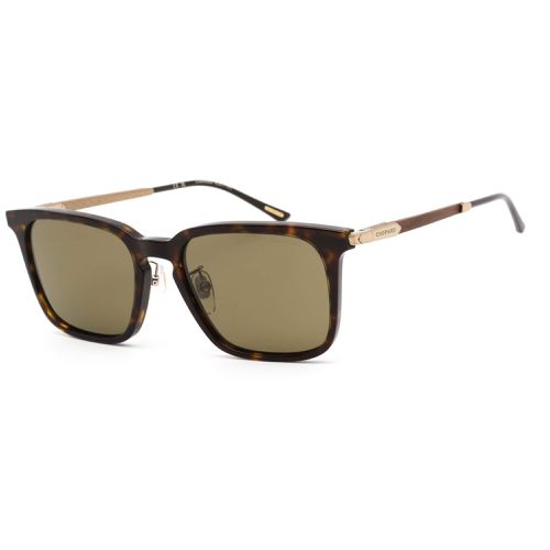 Unisex Sunglasses - Mud Green Lens Shiny Dark Havana Rectangular SCH339 722P - Chopard - Modalova