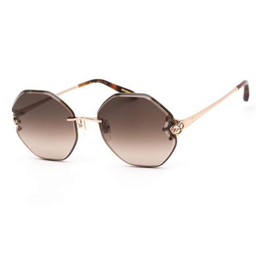 Unisex Sunglasses - Full Rim Shiny Copper Gold/Black/Havana Metal SCHF85S 08FC - Chopard - Modalova