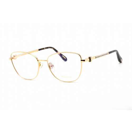 Women's Eyeglasses - Shiny Yellow Gold Metal Rectangular Frame / VCHF17S 0400 - Chopard - Modalova