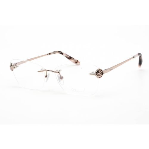 Women's Eyeglasses - Shiny Rose Gold Rectangular Metal Frame / VCHF86S 0A39 - Chopard - Modalova