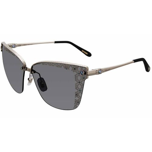 Women's Sunglasses - Gold Metal Frame Grey Lens / SCHC19S-8FEL-65-13-135 - Chopard - Modalova