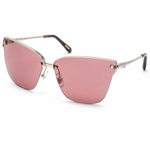Women's Sunglasses - Silver Gold Frame Red Lens / SCHC19S-594L-65-13-135 - Chopard - Modalova