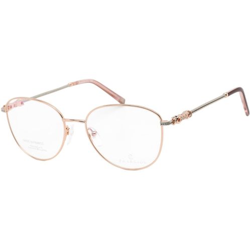 Women's Eyeglasses - Shiny Pink Gold and Burgundy Oval Frame / PC71031 C03 - Charriol - Modalova