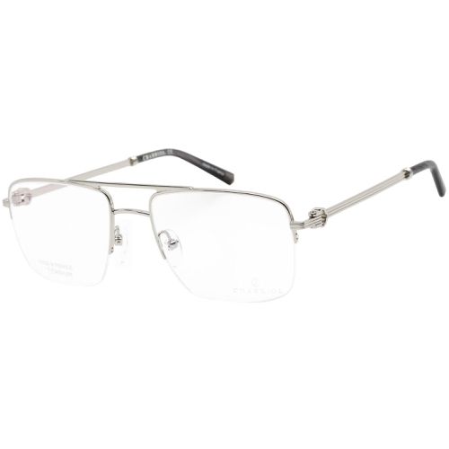 Men's Eyeglasses - Half Rim Shiny Silver/Black Titanium Frame / PC75080 C02 - Charriol - Modalova