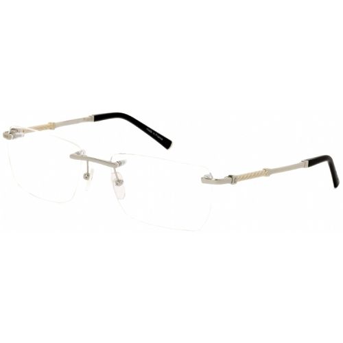 Men's Eyeglasses - Shiny Silver/Gold Rectangular Shaped Metal / PC75066 C02 - Charriol - Modalova