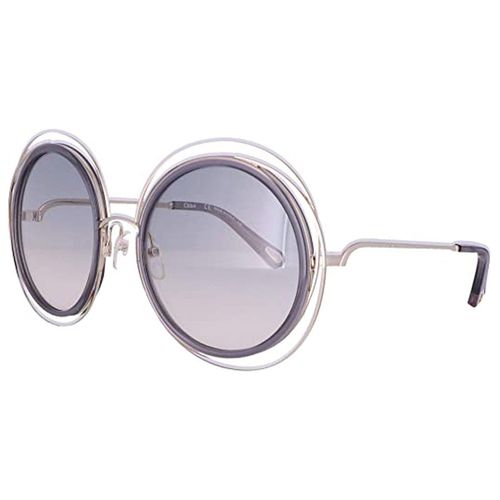 Women's Sunglasses - Gold and Transparent Gray Frame / 120SD-731-58-23-135 - Chloe - Modalova
