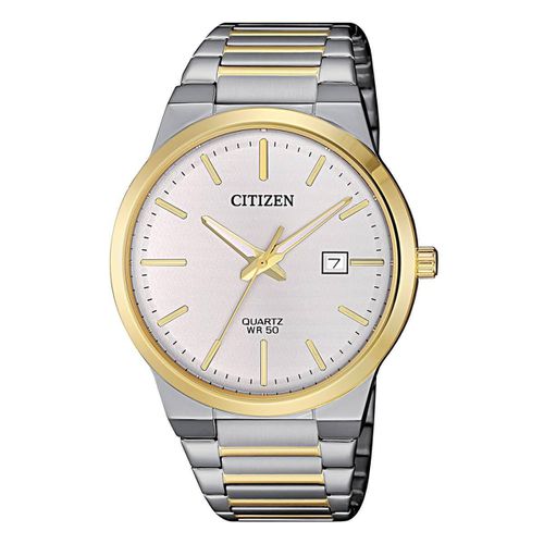 Men's Bracelet Watch - Quartz Silver Dial Two Tone Yellow Steel / BI5064-50A - Citizen - Modalova
