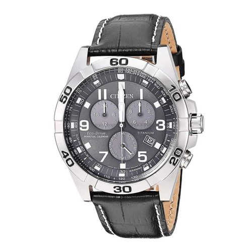 Men's Chronograph Watch - Brycen Black Dial Black Leather Strap / BL5551-14H - Citizen - Modalova