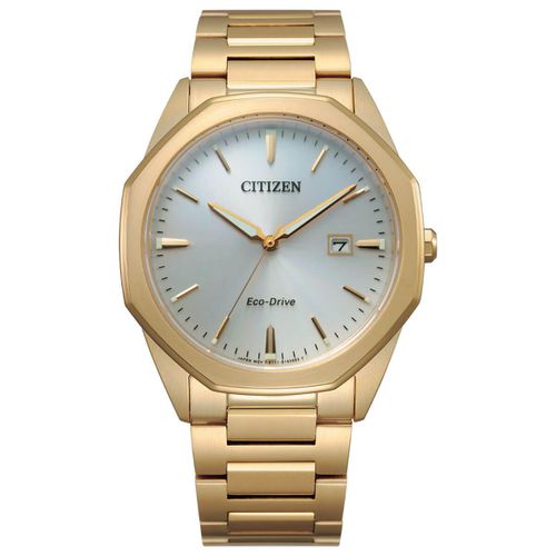 Men's Eco-Drive Watch - Corso Silver Dial Yellow Gold Bracelet / BM7492-57A - Citizen - Modalova