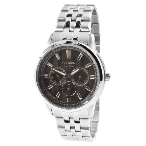 Men's Eco-Drive Bracelet Watch - Corso Black Dial Steel / BU2070-55E - Citizen - Modalova