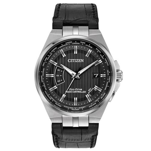Men's Eco-Drive Leather Strap Watch - World Perpetual A-T / CB0160-00E - Citizen - Modalova