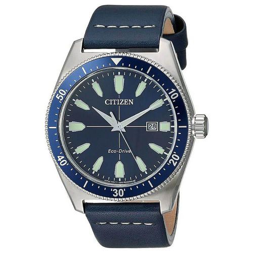 Men's Strap Watch - Brycen Blue Dial Blue Leather / AW1591-01L - Citizen - Modalova