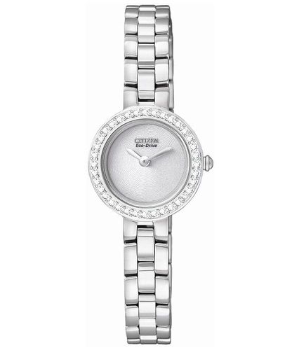 EX1080-56A Women's Eco-Drive Silhouette Swarovski Crystal Silver Dial Watch - Citizen - Modalova