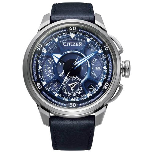 Limited Edition Satellite Wave F900 Blue Dial Leather Strap Watch / CC7000-01L - Citizen - Modalova