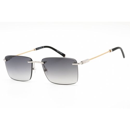 Men's Eyeglasses - Clear Lens Shiny Silver/Gold Rectangular / PC81007 C02 - Charriol - Modalova