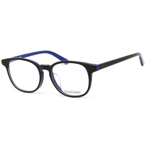Women's Eyeglasses - Dark Brown/Cobalt Round Plastic Frame / CK18529A 204 - Calvin Klein - Modalova