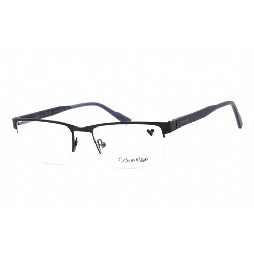 Women's Eyeglasses - Half Rim Rectangular Blue Metal Frame / CK21126 438 - Calvin Klein - Modalova
