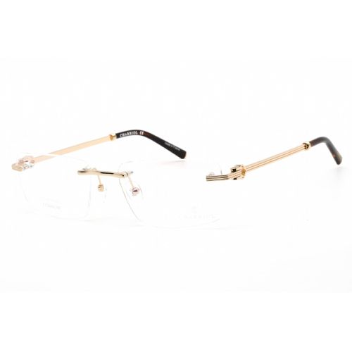Men's Eyeglasses - Rimless Shiny Light Gold Rectangular Frame / PC75081 C03 - Charriol - Modalova