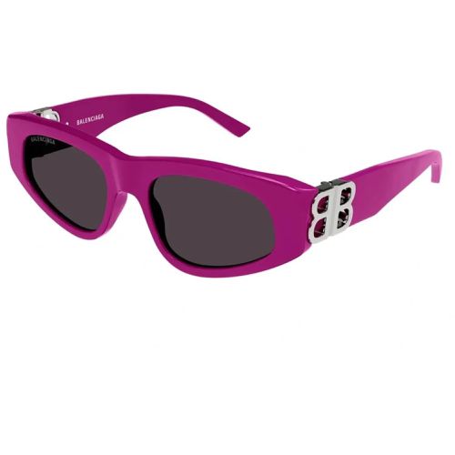 Women's Sunglasses - Fuchsia Acetate Cat Eye Frame Grey Lens / BB0095S 017 - Balenciaga - Modalova