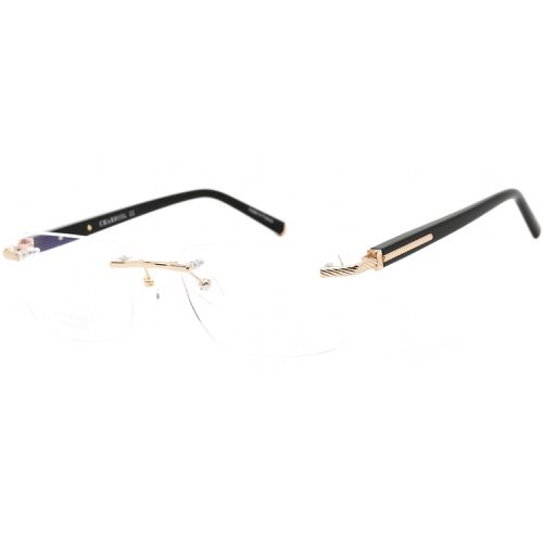 Men's Eyeglasses - Clear Lens Shiny Light Gold/Black Frame / PC75083 C01 - Charriol - Modalova