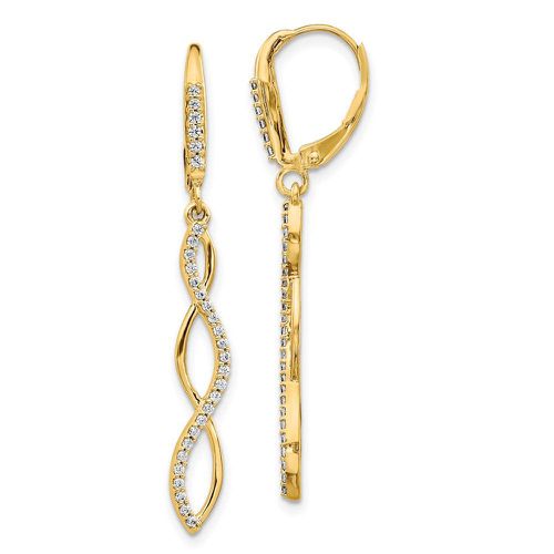 K Diamond Leverback Earrings - Jewelry - Modalova