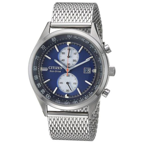 Men's Chronograph Watch - Chandler Blue & Silver Dial / CA7020-58L - Citizen - Modalova