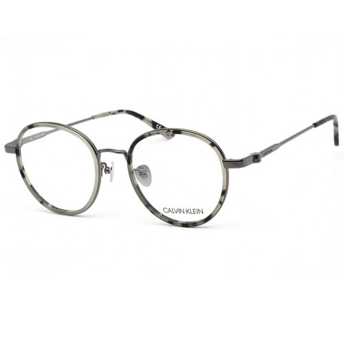 Women's Eyeglasses - Smoke Tortoise Round Metal Frame / CK18110A 071 - Calvin Klein - Modalova
