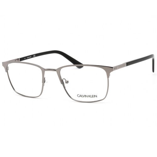 Men's Eyeglasses - Shiny Gunmetal Rectangular Metal Frame / CK19311 008 - Calvin Klein - Modalova