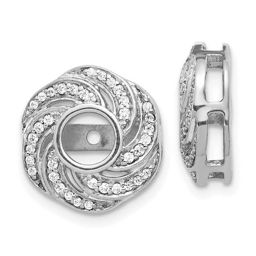 K White Gold Swirl Diamond Jacket Earring - Jewelry - Modalova