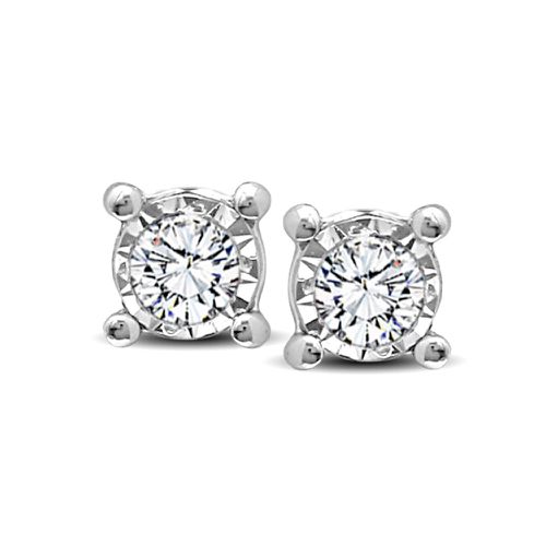 K White Gold 1/10 Ct.Tw.Diamond Stud Earrings - Star Significance - Modalova