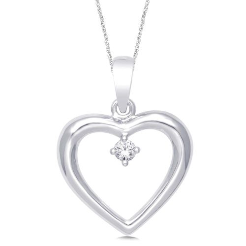 K White Gold 1/20 Ct.Tw. Diamond Heart Pendant - Star Significance - Modalova