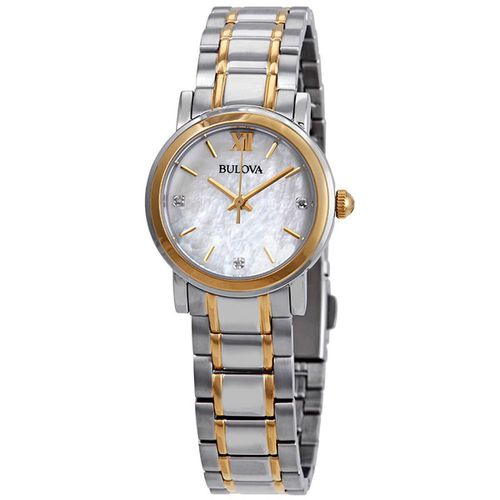 Women's Quartz Watch - Classic Mother of Pearl Dial Bracelet / 98P165 - Bulova - Modalova