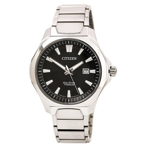 Men's Eco-Drive Watch - Super Titanium Bracelet Black Dial / AW1540-88E - Citizen - Modalova