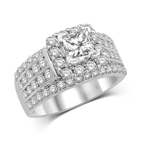 K White Gold 1 5/8 Ct.Tw. Diamond Fashion Semi Mount Engagement - Star Significance - Modalova
