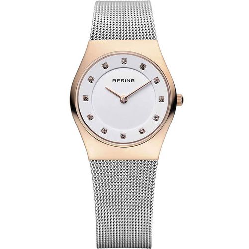 Women's Quartz Watch - Classic White Dial Milanese Mesh Bracelet / 11927-064 - Bering - Modalova